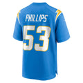 Fenge LA.Chargers #53 Del'Shawn Phillips Powder Blue Team Game Jersey