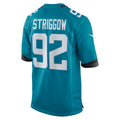 Fenge J.Jaguars #92 Danny Striggow Teal Game Player Jersey