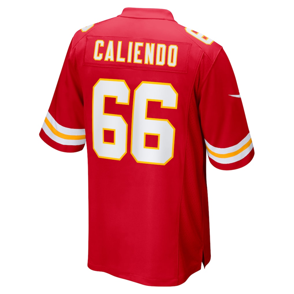 Fenge KC.Chiefs #66 Mike Caliendo Red Game Player Jersey