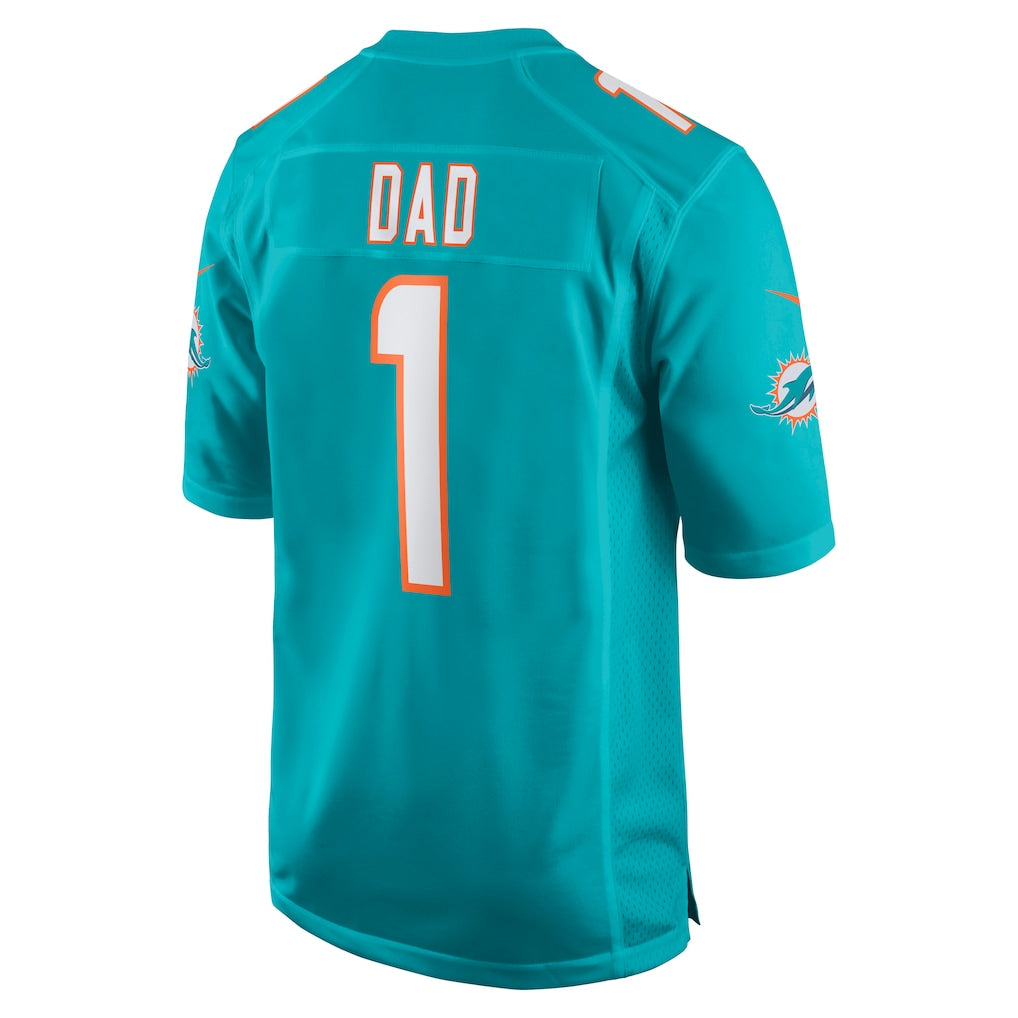 Fenge M.Dolphins #1 Dad Aqua Game Jersey