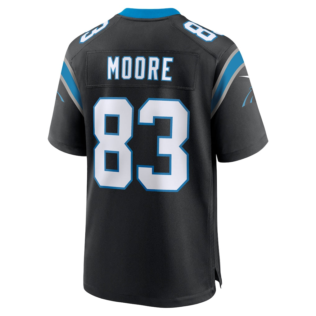 Fenge C.Panthers #83 David Moore Black Game Jersey