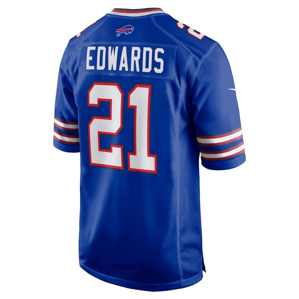 Fenge B.Bills #21 Mike Edwards Royal Game Jersey