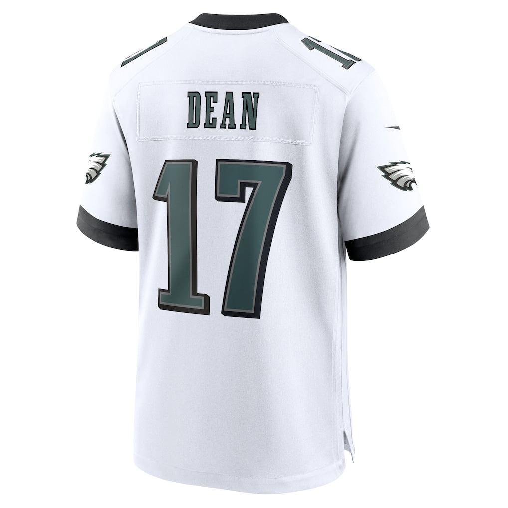 Fenge P.Eagles #17 Nakobe Dean White Game Jersey