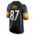 Fenge P.Steelers #87 Matt Sokol Black Team Game Jersey