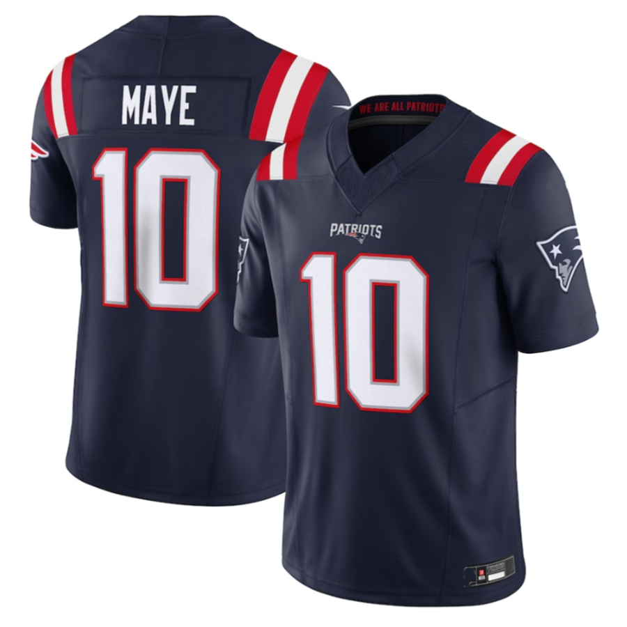 Fenge NE.Patriots #10 Drake Maye Navy Vapor F.U.S.E. Limited Stitched Jerseys