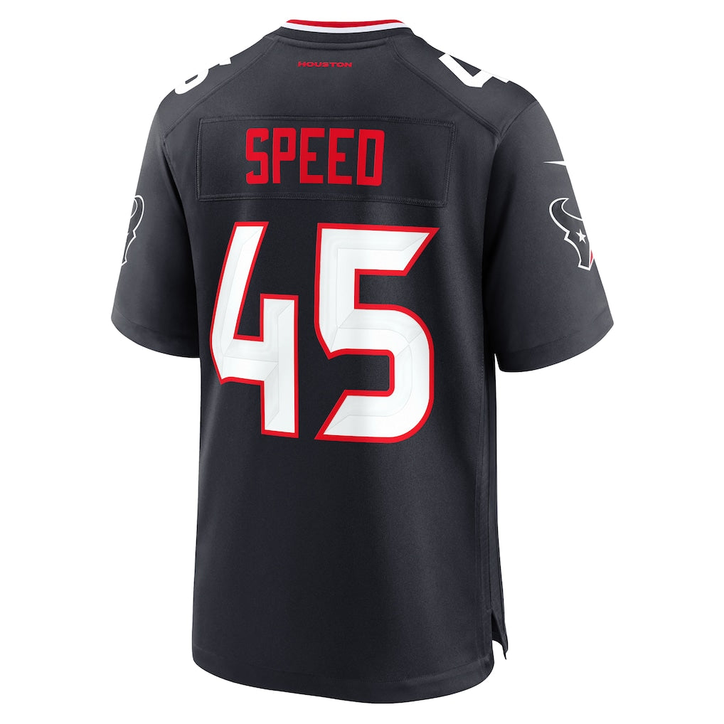 Fenge H.Texans #45 E.J. Speed Navy Team Game Jersey