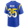 Fenge LA.Rams #35 Nick Muse Royal Team Game Jersey