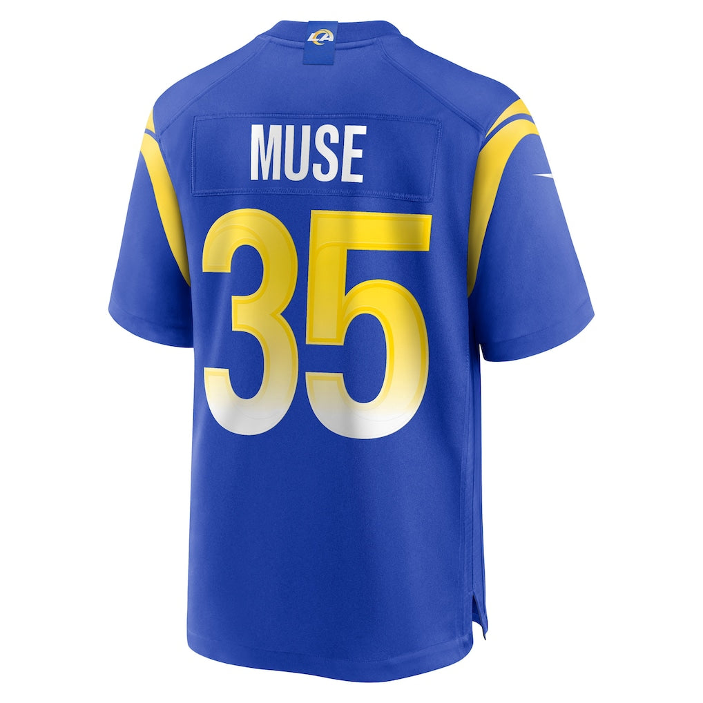 Fenge LA.Rams #35 Nick Muse Royal Team Game Jersey