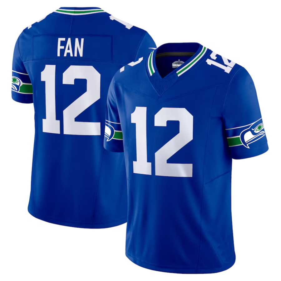 Fenge #12 12th Fan Player S.Seahawks Royal Vapor F.U.S.E. Limited Stitched Jerseys