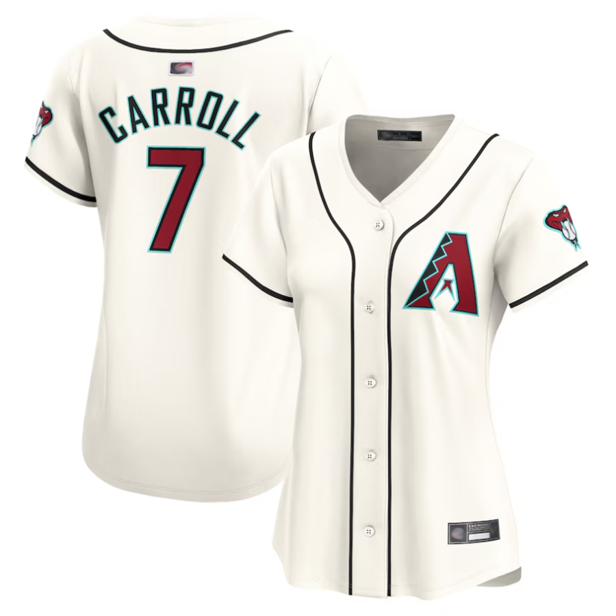 Fenge A.Diamondbacks #7 Corbin Carroll Player Cream Home Limited Personalized Stitched Jerseys