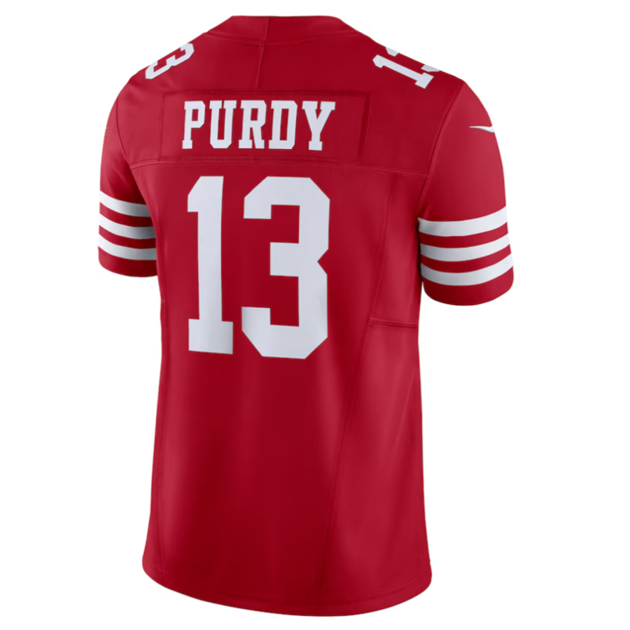 Fenge SF.49ers #13 Brock Purdy Player Scarlet Vapor F.U.S.E. Limited Stitched Jersey