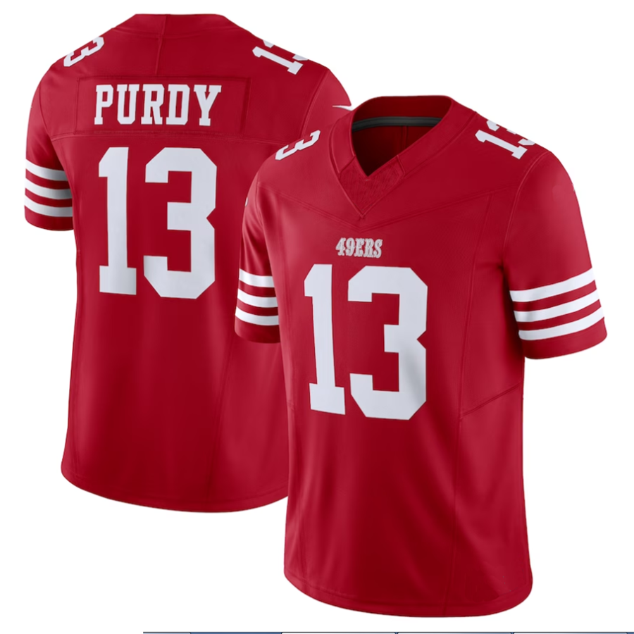 Fenge SF.49ers #13 Brock Purdy Player Scarlet Vapor F.U.S.E. Limited Stitched Jerseys