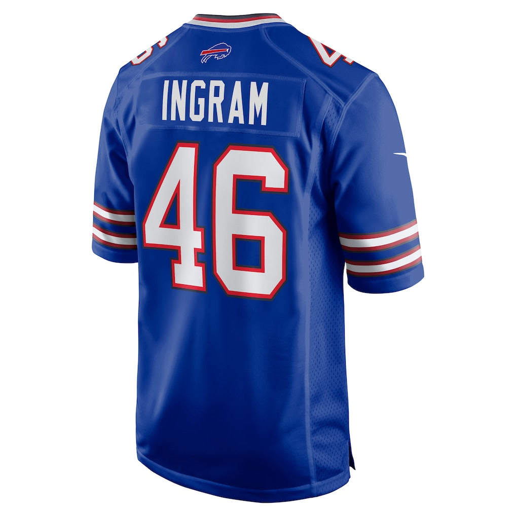 Fenge B.Bills #46 Ja'Marcus Ingram Royal Game Jersey