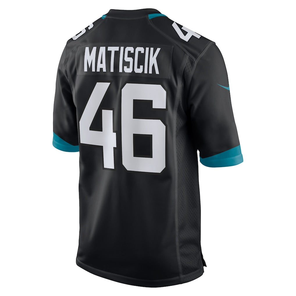 Fenge J.Jaguars #46 Ross Matiscik Black Alternate Game Jersey