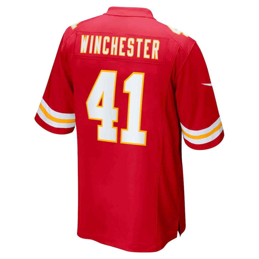 Fenge KC.Chiefs #41 James Winchester Red Game Jersey