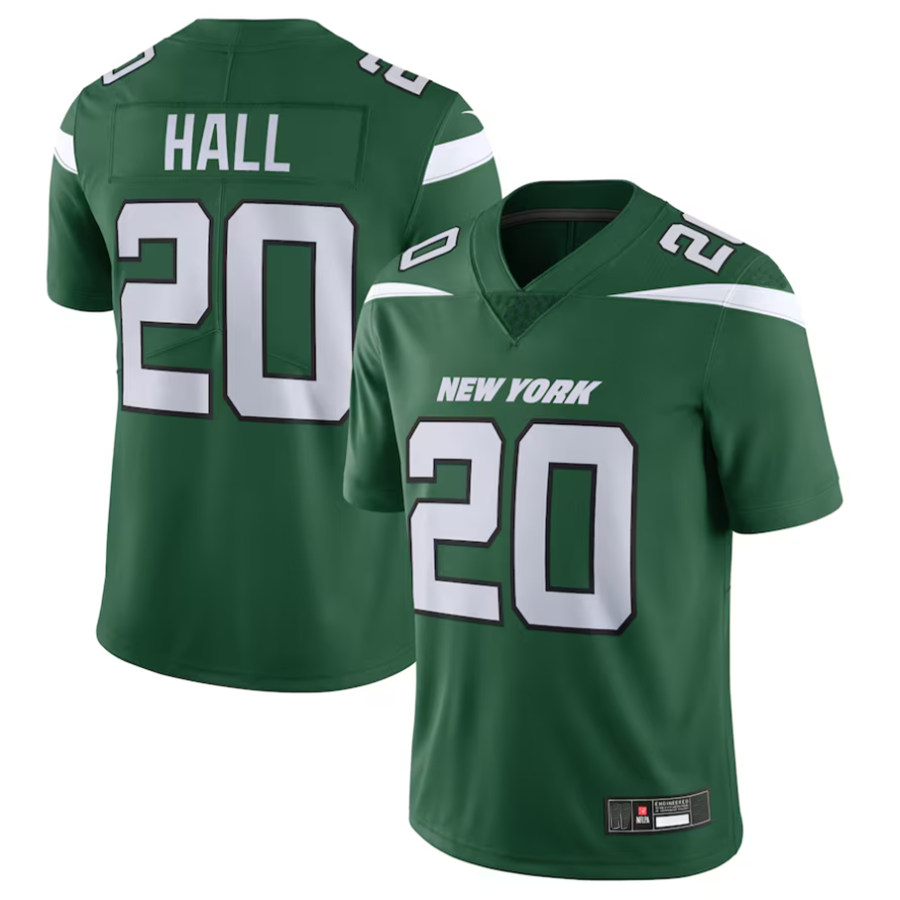 Fenge #20 Breece Hall Player NY.Jets Gotham Green Vapor Untouchable Limited Stitched Jerseys