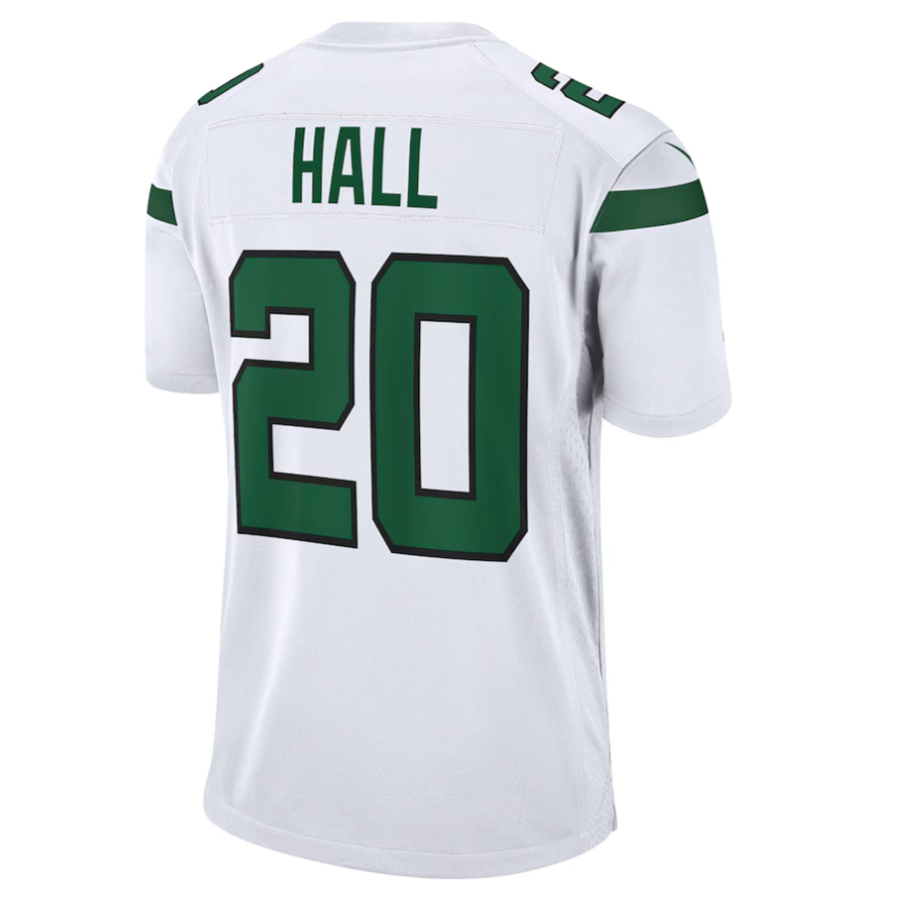 Fenge #20 Breece Hall Player NY.Jets White Away Game Stitched Jersey