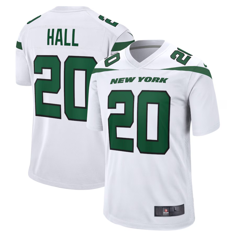 Fenge #20 Breece Hall Player NY.Jets White Away Game Stitched Jerseys