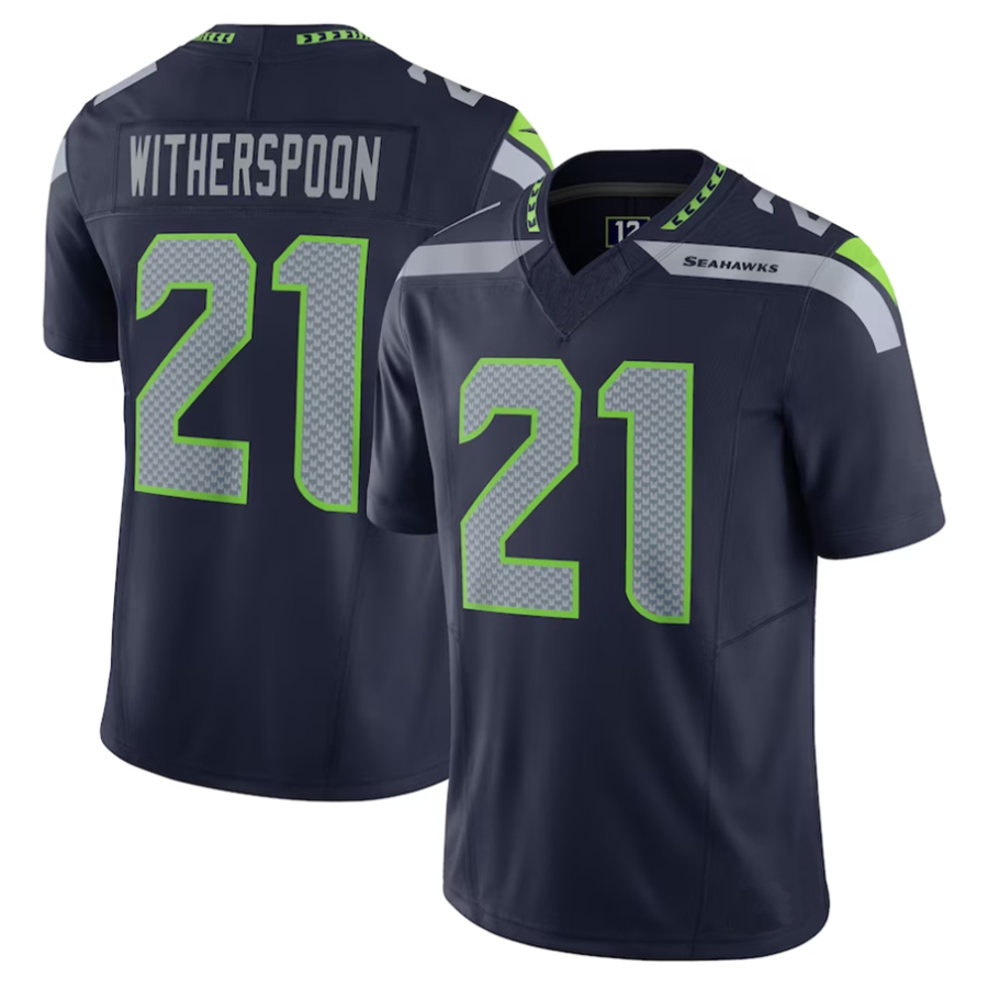 Fenge S.Seahawks #21 Devon Witherspoon Player Navy Vapor F.U.S.E. Limited Stitched Jerseys