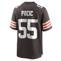 Fenge C.Browns #55 Ethan Pocic Brown Game Jersey