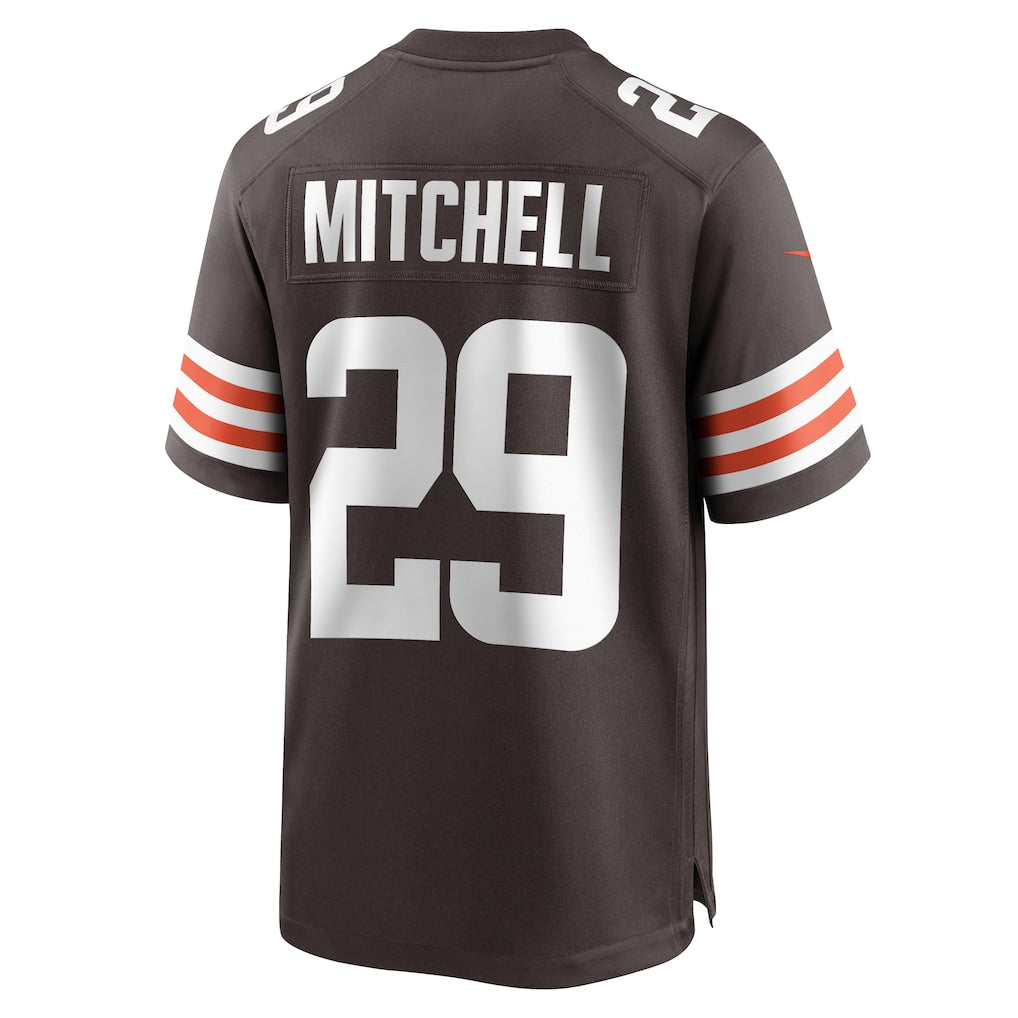 Fenge C.Browns #29 Cameron Mitchell Brown Team Game Jersey