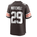 Fenge C.Browns #29 Cameron Mitchell Brown Team Game Jersey