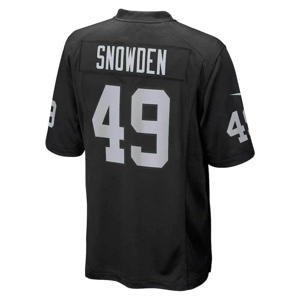 Fenge LV.Raiders #49 Charles Snowden Black Team Game Jersey