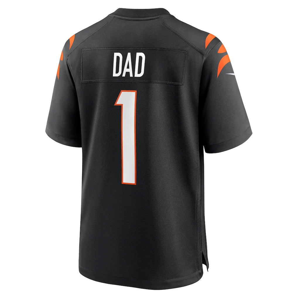 Fenge C.Bengals #1 Dad Black Game Jersey