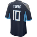 Fenge T.Titans #10 Vince Young Navy Game Retired Player Jersey