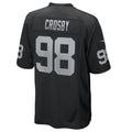 Fenge LV.Raiders #98 Maxx Crosby Black Game Jersey American Stitched Jerseys