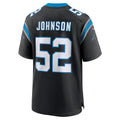 Fenge C.Panthers #52 DJ Johnson Black Game Jersey