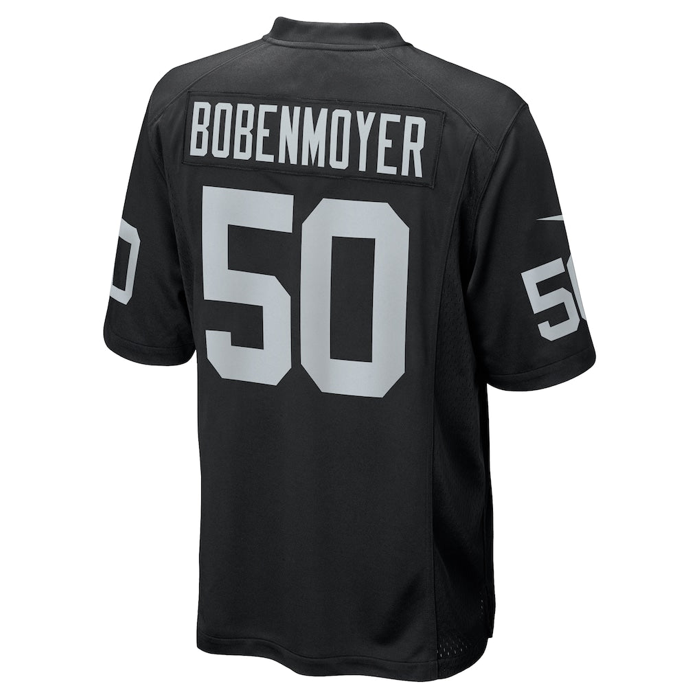 Fenge LV.Raiders #50 Jacob Bobenmoyer Black Game Player Jersey