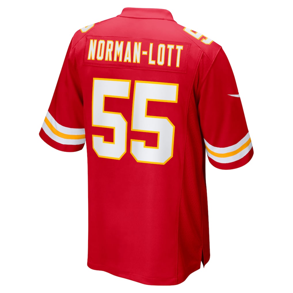 Fenge KC.Chiefs #55 Omarr Norman-Lott Red Team Game Jersey