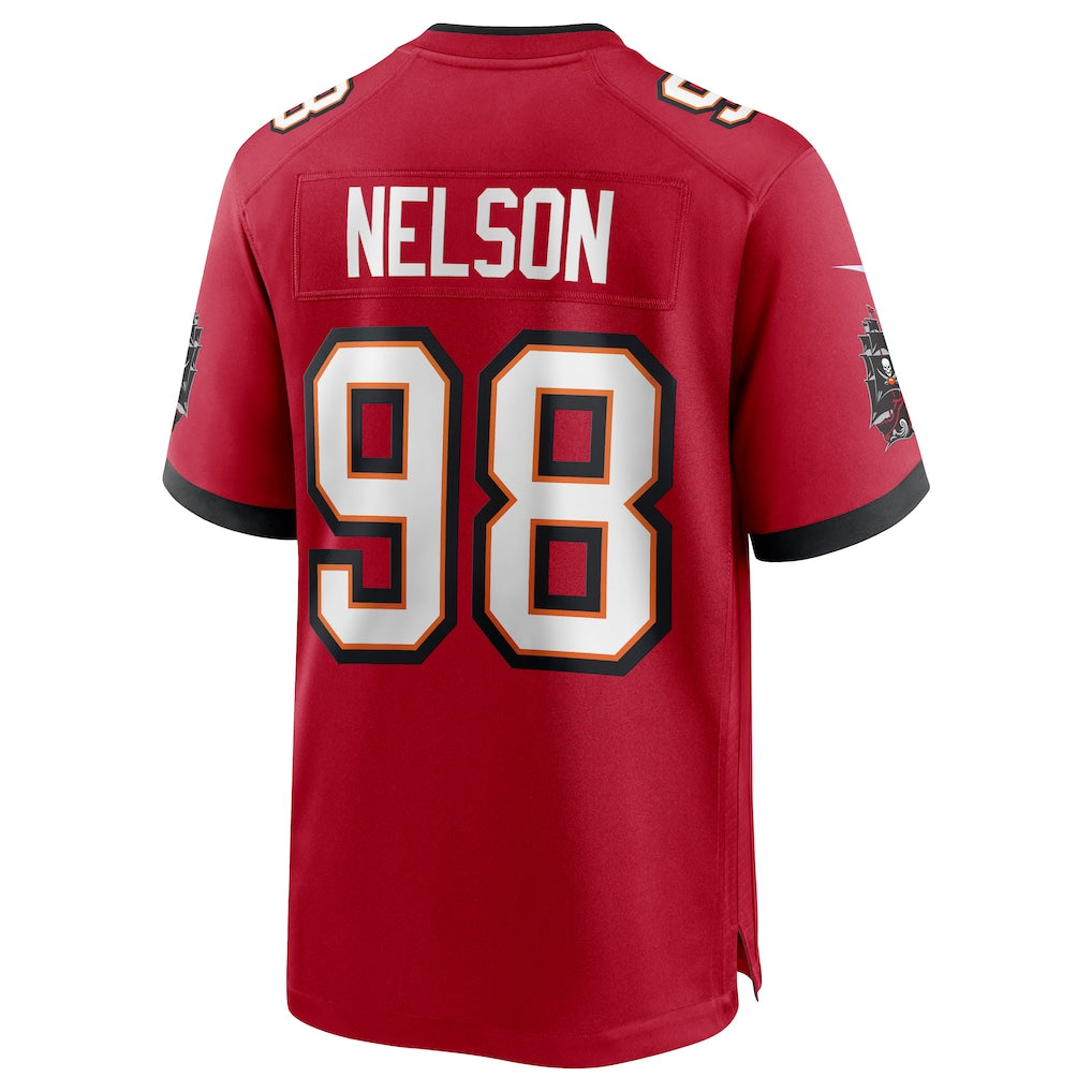Fenge TB.Buccaneers #98 Anthony Nelson Red Game Jersey