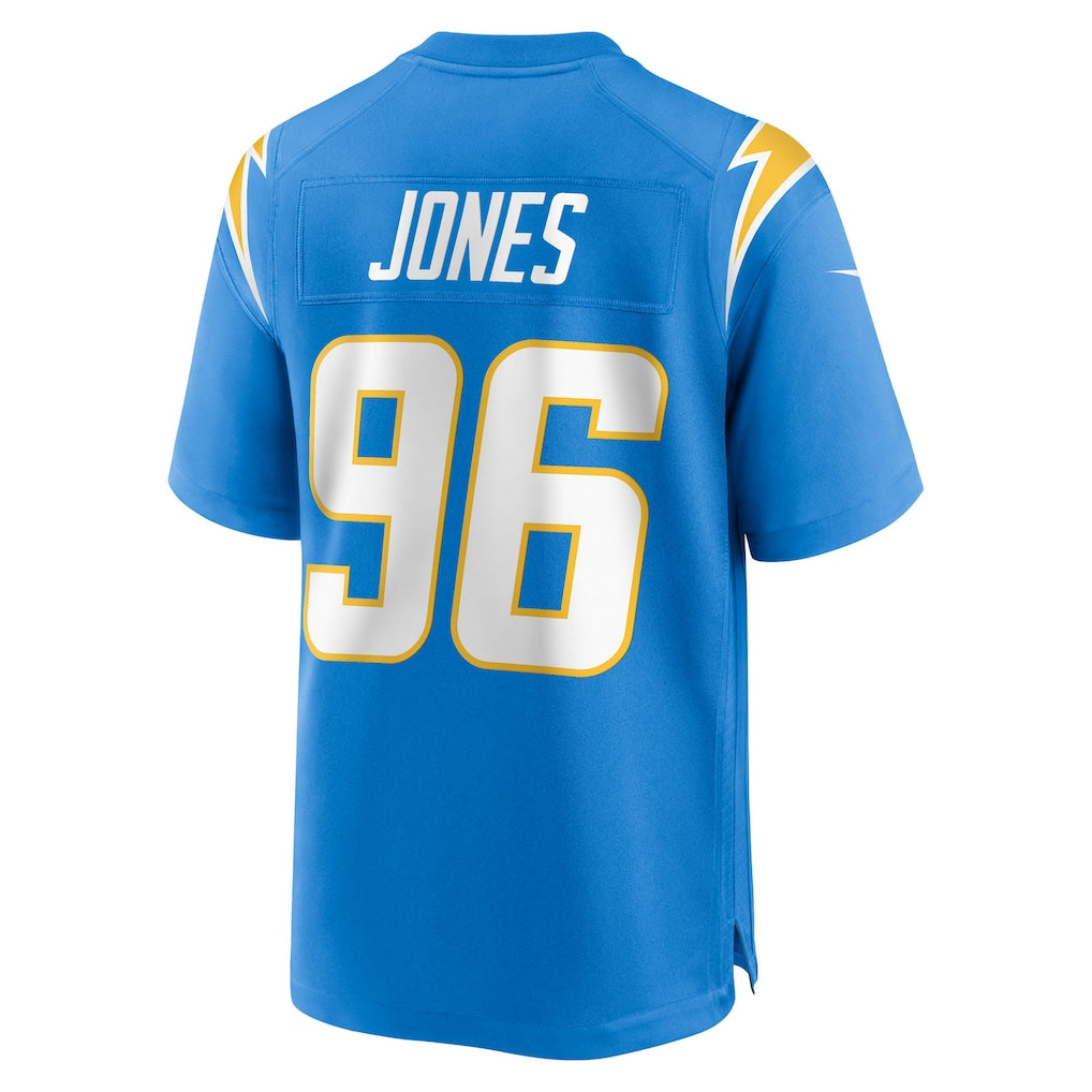 Fenge LA.Chargers #96 Naquan Jones Powder Blue Team Game Jersey