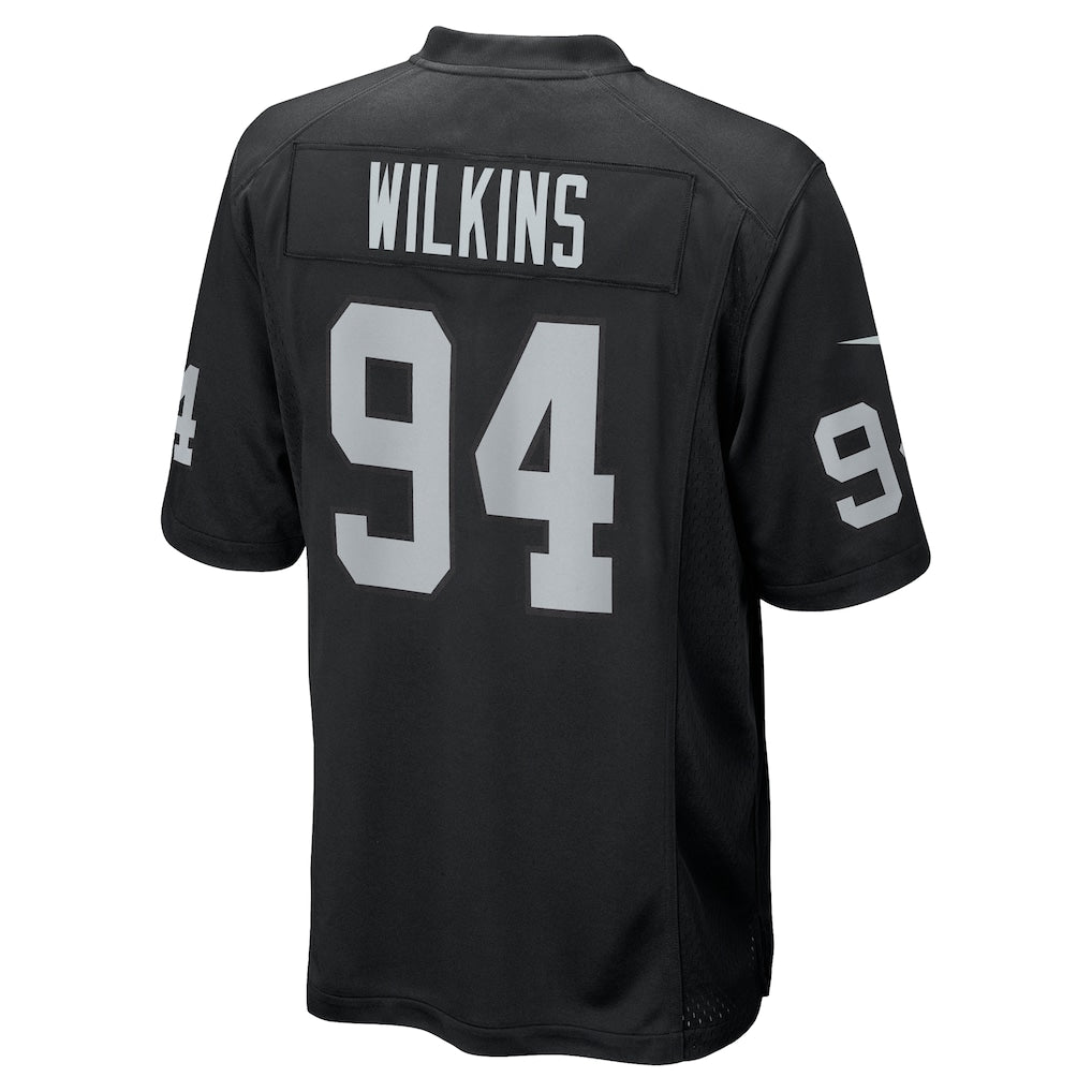 Fenge LV.Raiders #94 Christian Wilkins Black Team Game Jersey