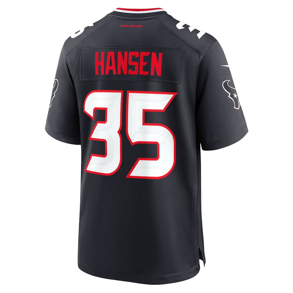 Fenge H.Texans #35 Jake Hansen Navy Team Game Jersey