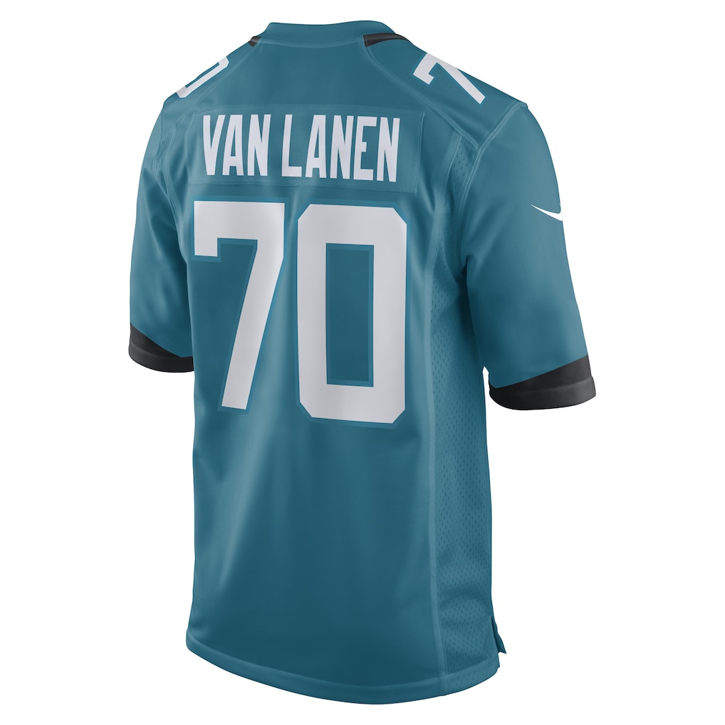 Fenge J.Jaguars #70 Cole Van Lanen Teal Game Player Jersey