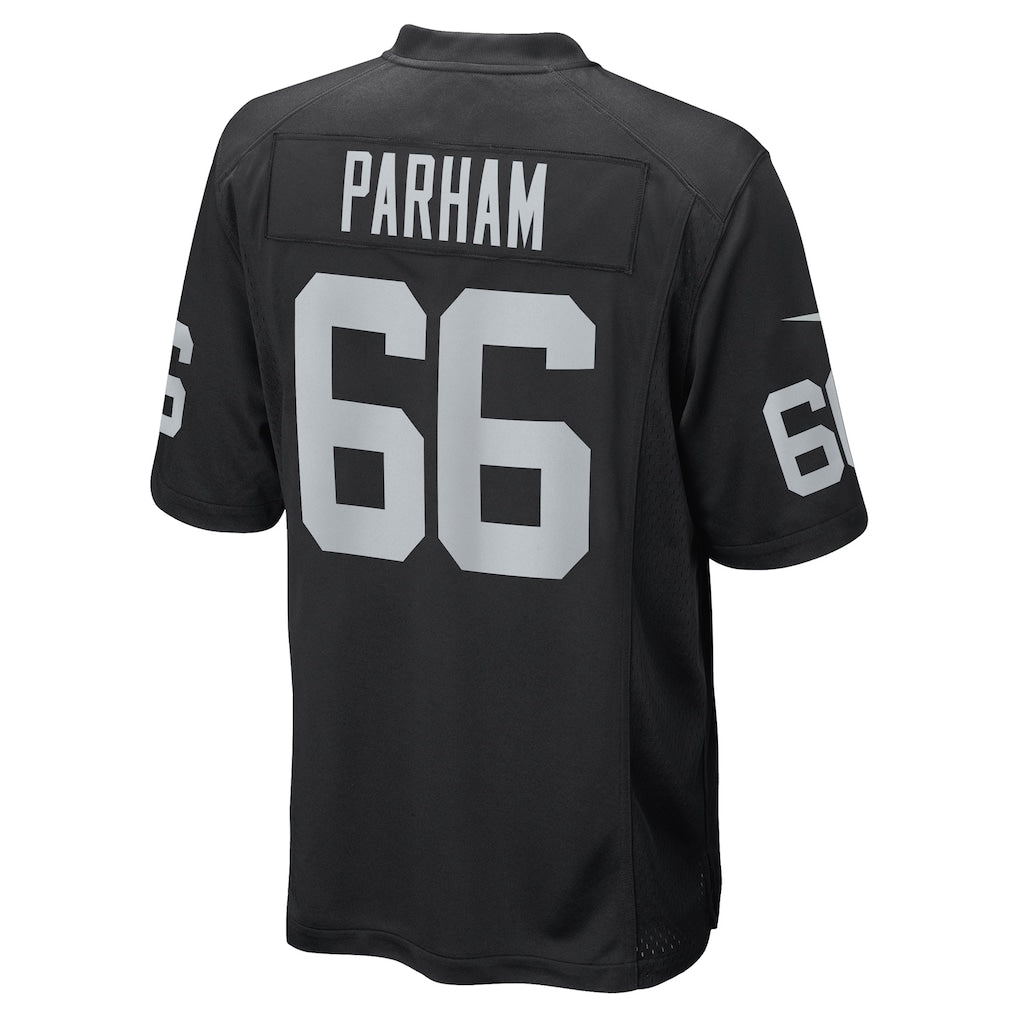 Fenge LV.Raiders #66 Dylan Parham Black Game Player Jersey