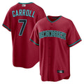 Fenge A.Diamondbacks #7 Corbin Carroll Player Red Home Replica Personalized Stitched Jerseys