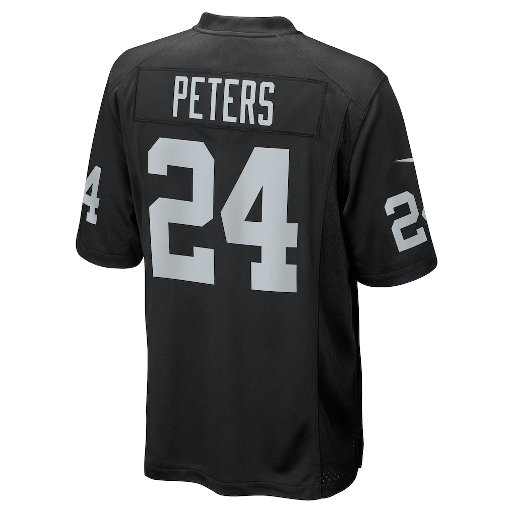 Fenge LV.Raiders #24 Marcus Peters Black Team Game Jersey
