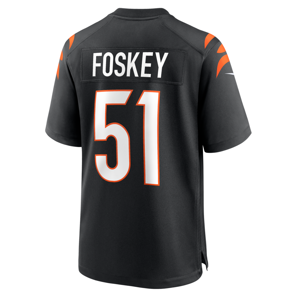 Fenge C.Bengals #51 Isaiah Foskey Black Team Game Jersey