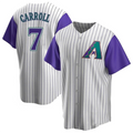 Fenge A.Diamondbacks #7 Corbin Carroll Player Cream Throwback Cooperstown Limited Personalized Stitched Jerseys