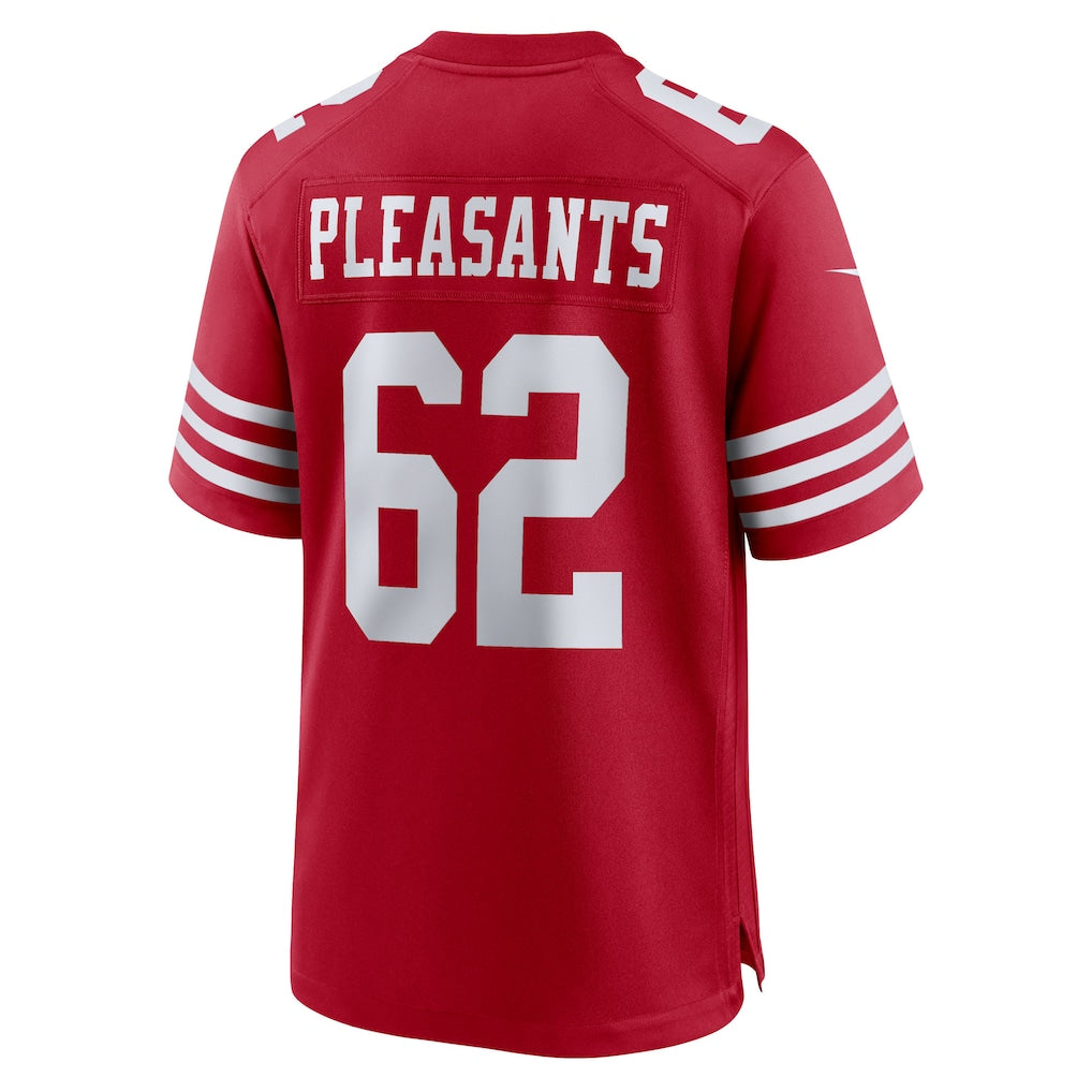Fenge SF.49ers #62 Austen Pleasants Scarlet Team Game Jersey