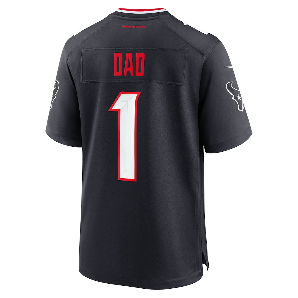 Fenge H.Texans #1 Dad Navy Game Jersey