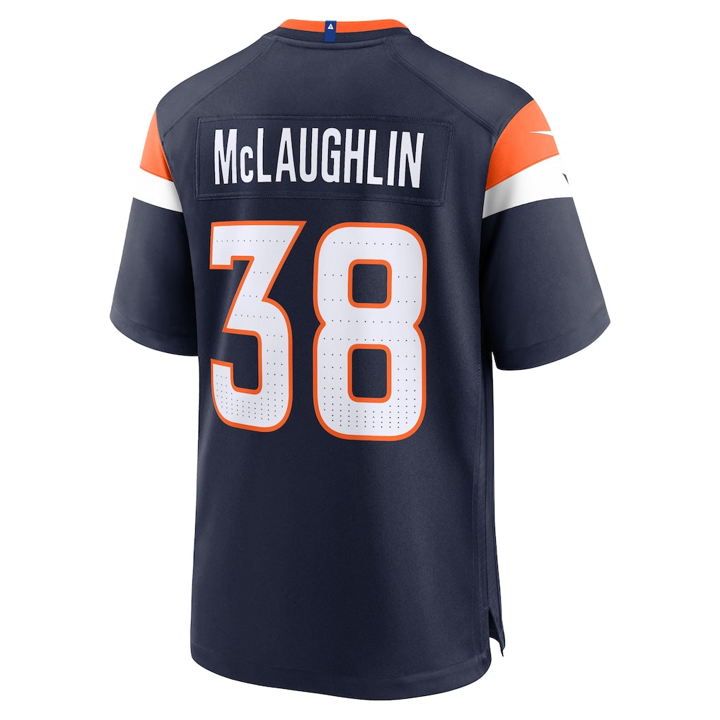 Fenge D.Broncos #38 Jaleel McLaughlin Navy Alternate Game Jersey