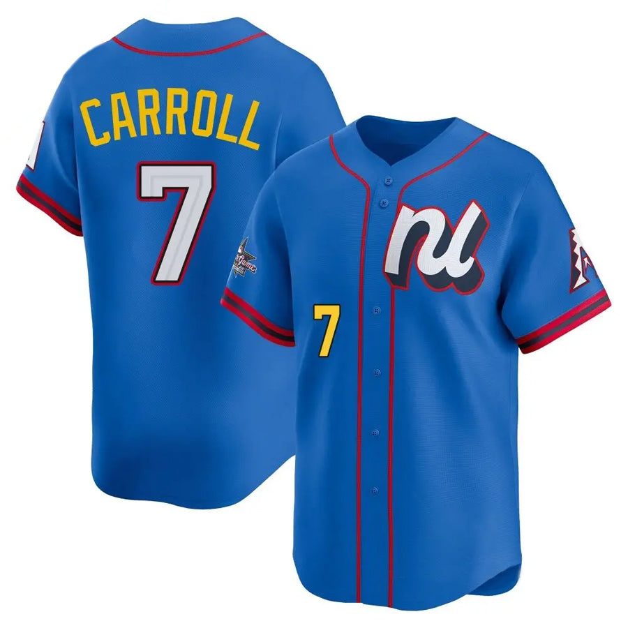 Fenge A.Diamondbacks #7 Corbin Carroll Player Blue All-Star Edition Limited Personalized Stitched Jerseys