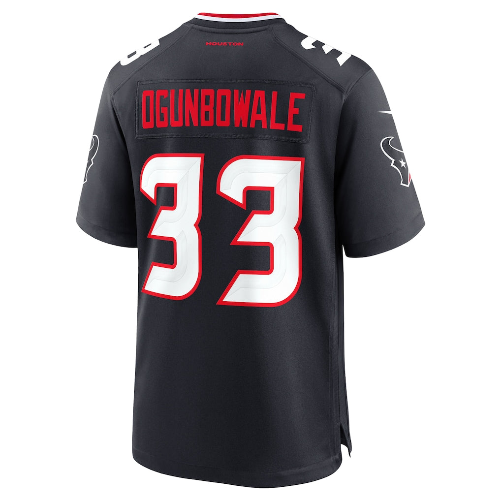 Fenge H.Texans #33 Dare Ogunbowale Navy Team Game Jersey