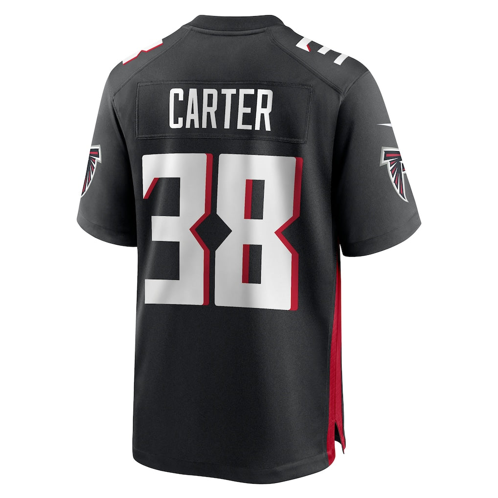 Fenge A.Falcons #38 Nathan Carter Black Team Game Jersey
