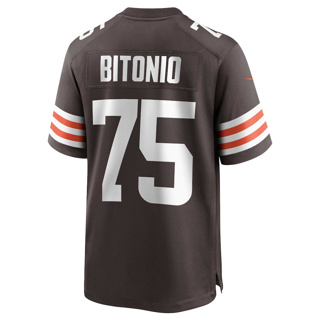 Fenge C.Browns #75 Joel Bitonio Brown Game Jersey